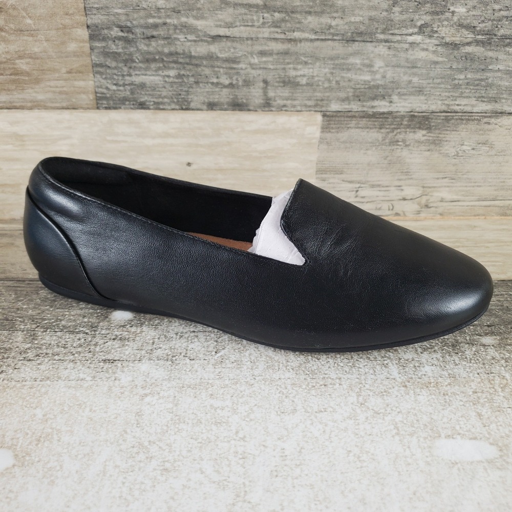 SoftWalk Shelby Womens Shoes Sz 8.5 W Smooth Black Leather Slip On Pointed Toe